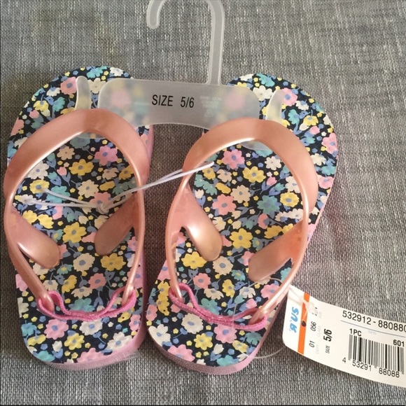 Girls Summer Pink Slide On Jelly flip flop sandals - Picture 1 of 4